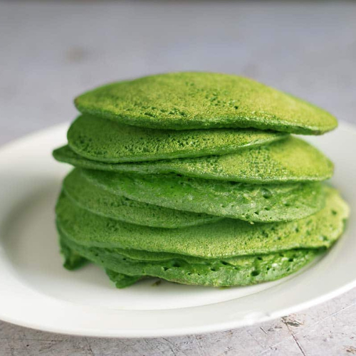Green savoury pikelets