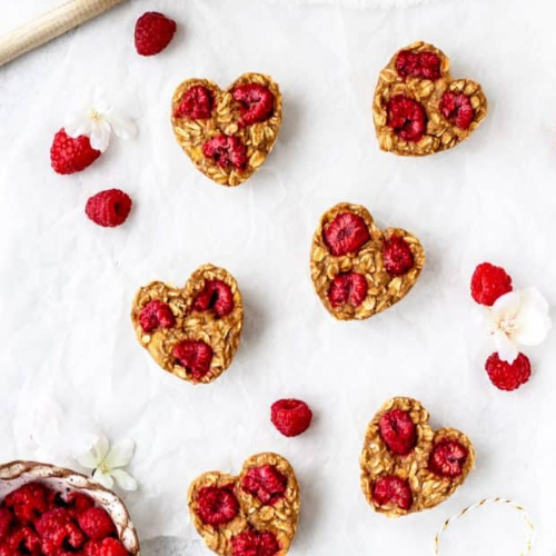 Lovey dovey raspberry banana oatmeal muffins