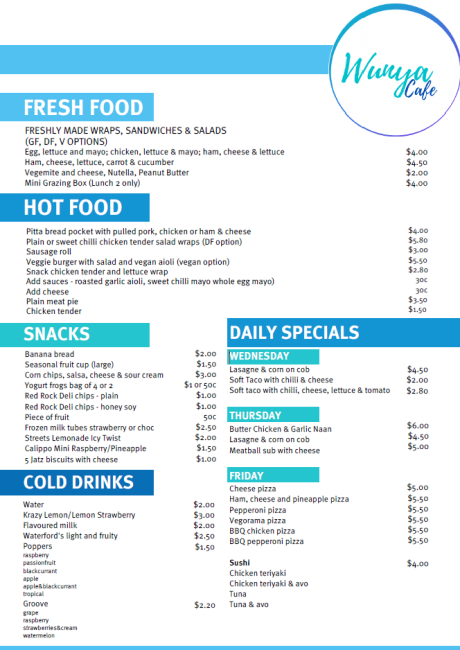 Baringa-menu